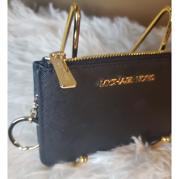 MICHAEL KORS Mercer SM Bucket Messenger Bag & Jet Set Coin Pouch Set Black NWT - Picture 4 of 8